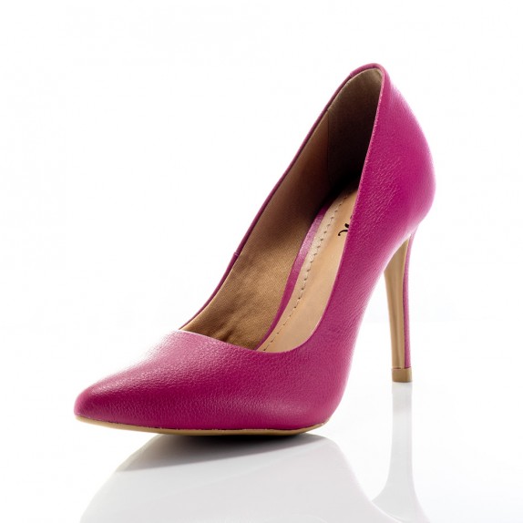Scarpin Couro Pink - REF: 1250